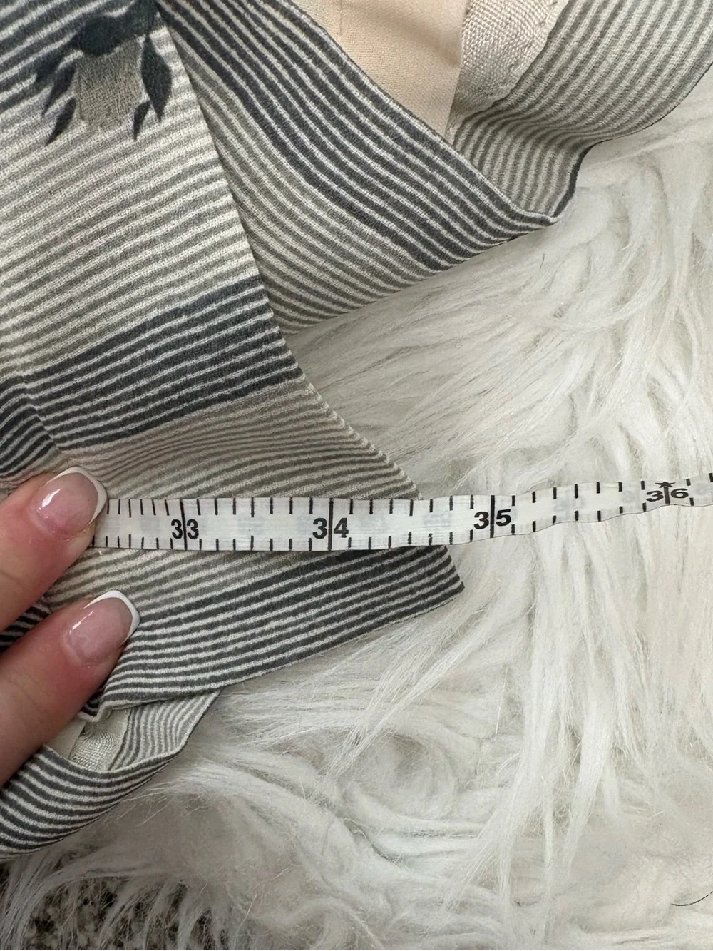 Vintage 90’s Chaus Preppy Wrapped Striped Gray & Cream Floral Skirt